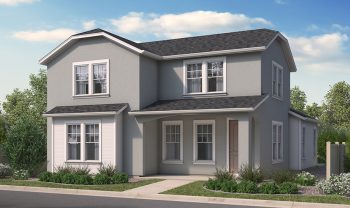 A rendering of a two story home. A rendering of a two story home.