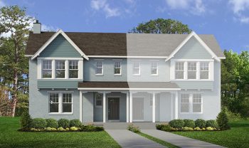A rendering of a two story home. A rendering of a two story home.