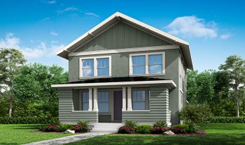A rendering of a two story home. A rendering of a two story home.