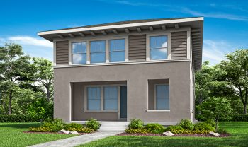 A rendering of a two story home. A rendering of a two story home.