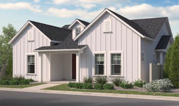 A rendering of a home with a front porch. A rendering of a home with a front porch.