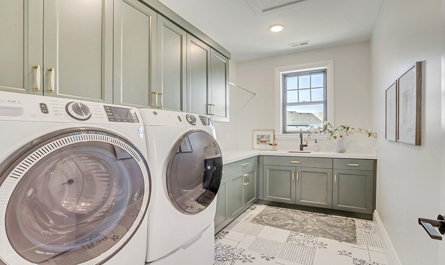 A laundry room in a Daybreak home