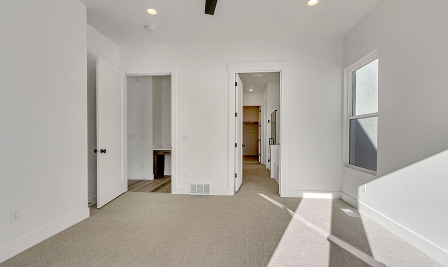 Empty master bedroom at Daybreak