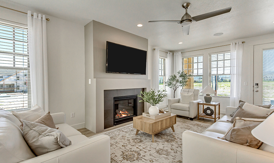 Living room in a home at Daybreak