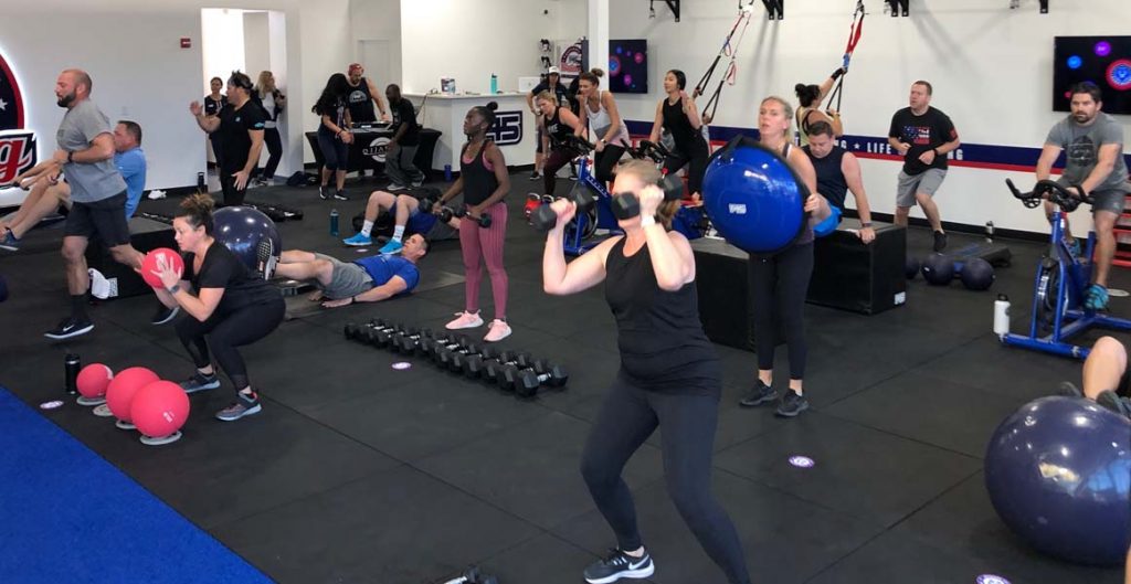 Workout at F45 SoDa Row. 